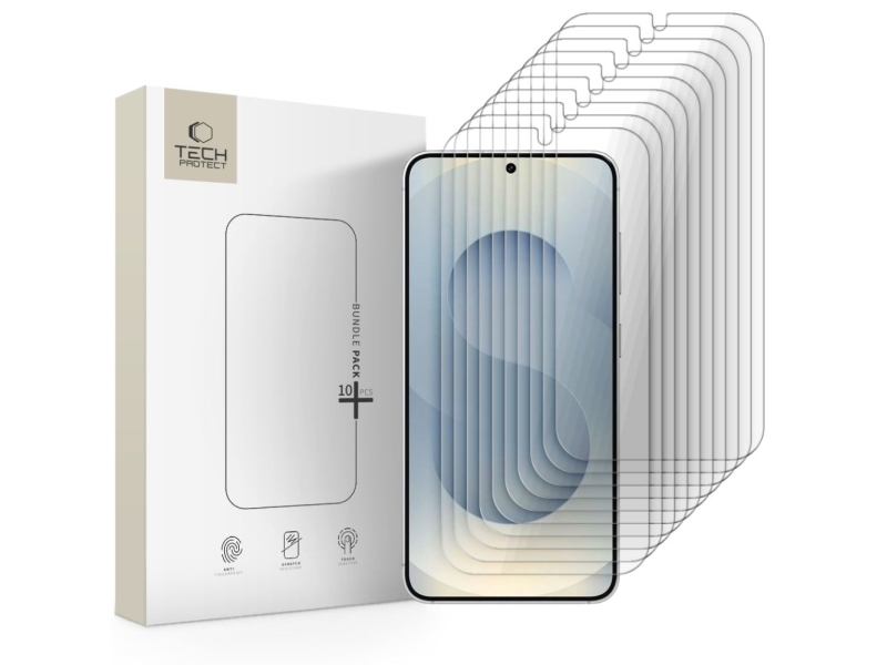 Clear Tech-Protect Panzerglas-Bundle 10Er-Set Für Samsung Galaxy S24/S25