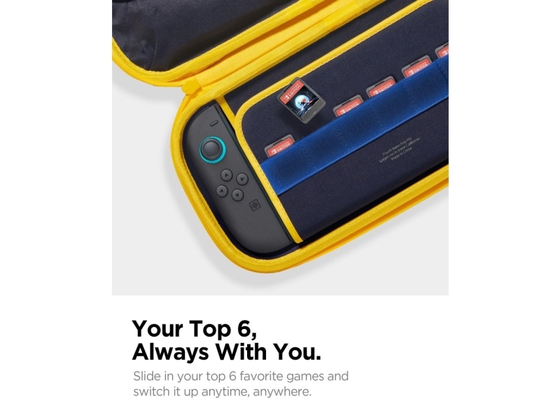 Spigen Nano Pop Pro Pouch for Nintendo Switch 2 - Navy Blue and Yellow - Miscellaneous Tilbehør til spillekonsol - Nintendo Switch 2