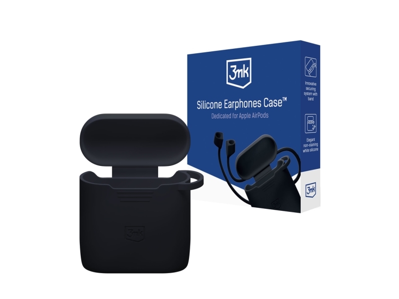 Tilbehør – Apple Airpods 4 – 3Mk Silikone Cover (Etui) Sort