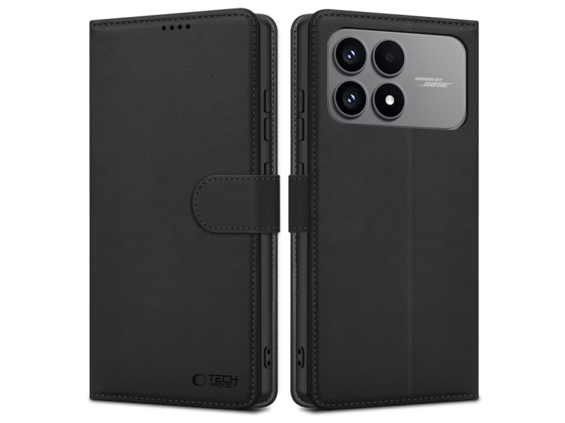 Hurtel Tech-Protect Wallet Case Für Xiaomi Poco F8 - Schwarz