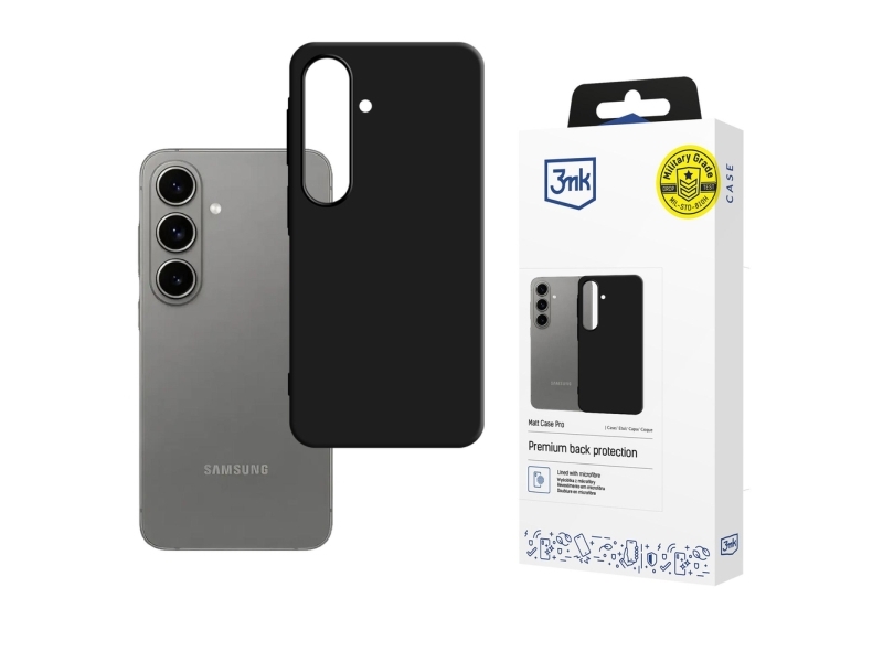 3Mk Matt Case Pro Til Samsung Galaxy A57 - Mat Sort