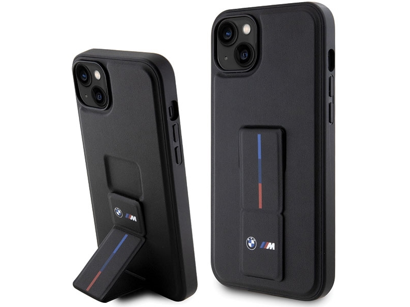 Bmw Grip Stand Hot Stamp Case Für Iphone 14 / 15 / 13 - Schwarz
