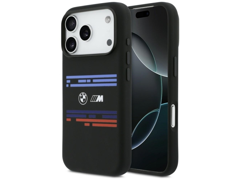 Bmw M Silikon Horisontal Line Magsafe Cover Til Iphone 17 Pro - Sort