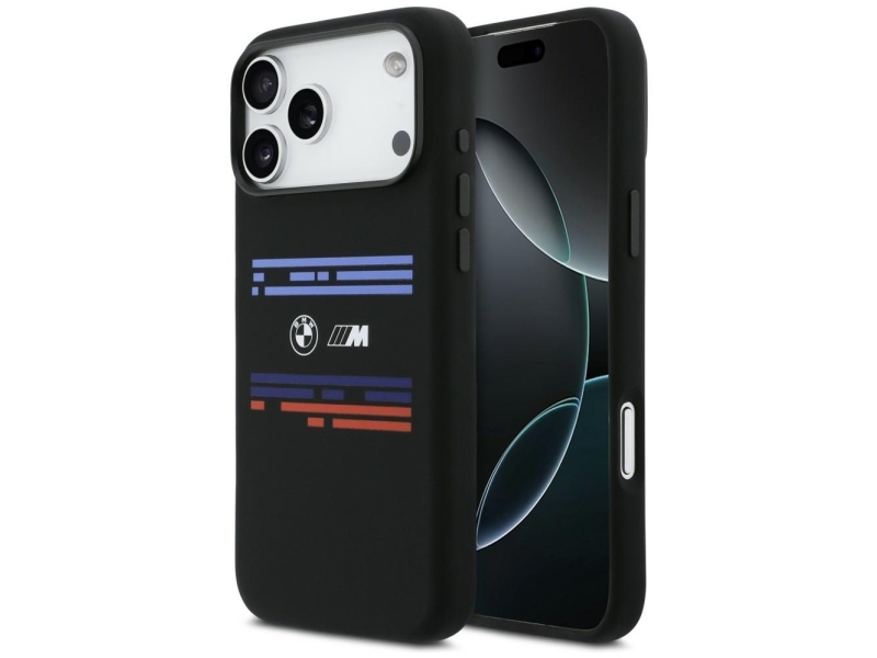 Bmw M Silicon Horizontal Line Magsafe Cover Til Iphone 17 Pro Max - Sort