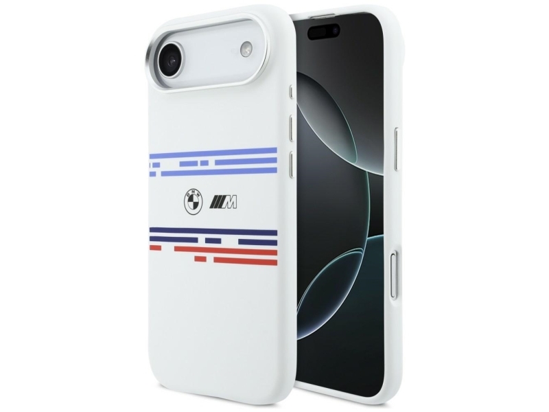 Bmw M Silicon Horizontal Line Magsafe Hülle Für Iphone Air - Weiß