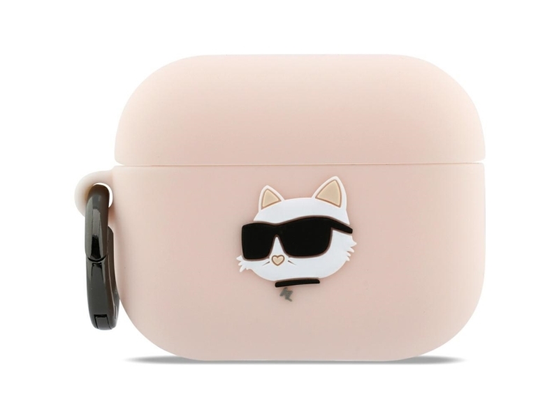 Karl Lagerfeld Chaupette Head 3D-Etui I Silikone Til Airpods Pro 3 Pink