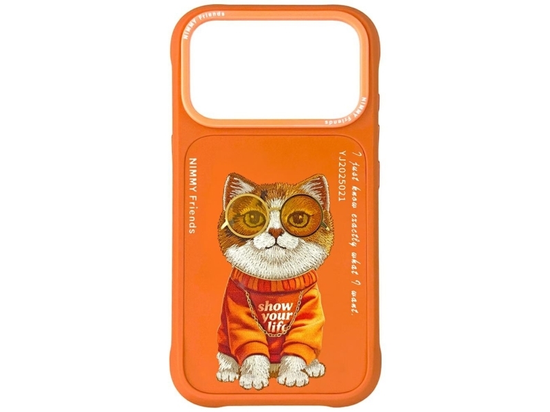 Nimmy Cool Cat Tasche Für Iphone 17 Pro Orange