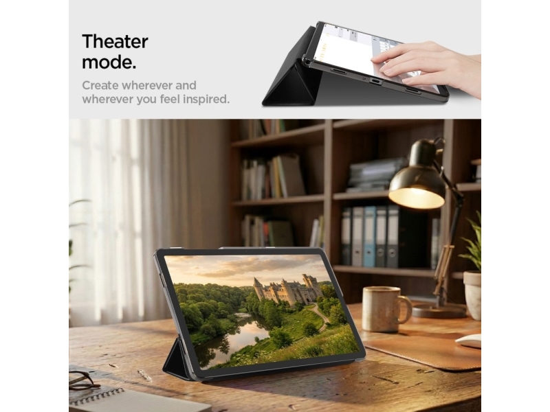 Spigen Smart Fold Cover Til Samsung Galaxy Tab A9+ / A11+ - Sort
