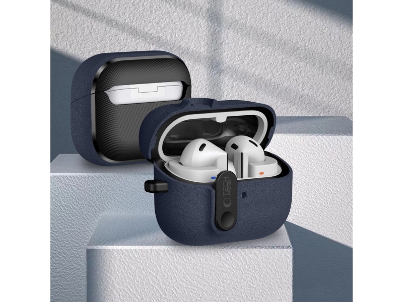 Tech-Protect Slim Hook Øretelefon-Etui Samsung Galaxy Buds 3 / 3 Fe / 3 Pro Fluffy Blue