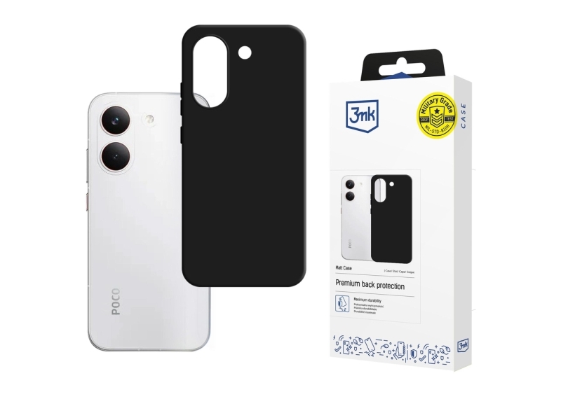 3Mk Matt Case For Xiaomi Poco X8 Pro - Black