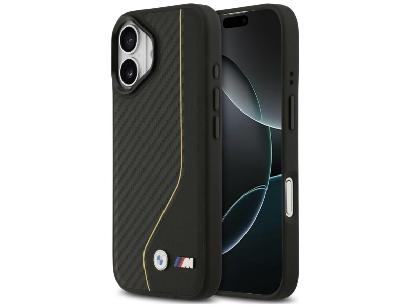 Bmw M Carbon Line & Logo Magsafe Cover Til Iphone 17 - Gul