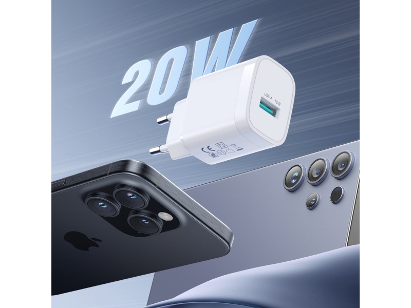 Joyroom Netoplader Joyroom Jr-Tf4 18W Usb-A - Hvid