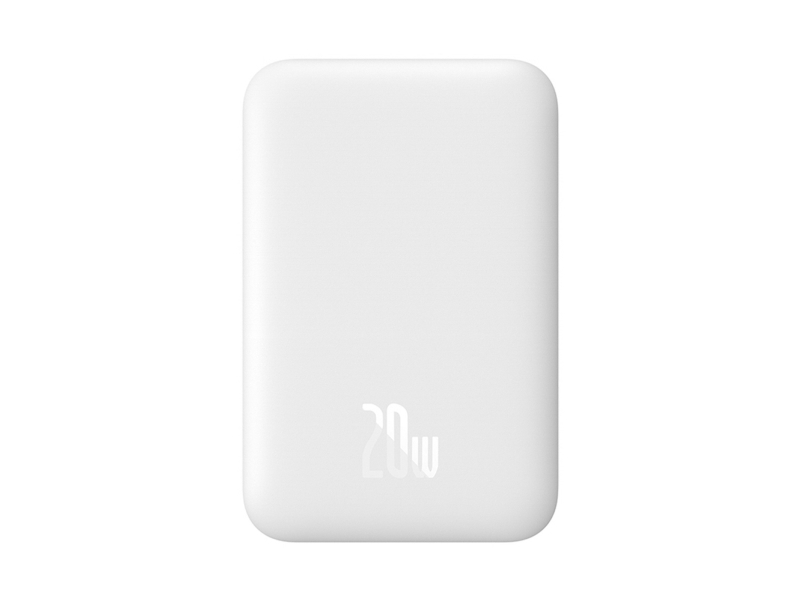 Baseus Airpow Powerbank 6000 Mah 20 W Magnetisch Mit Kabel Baseus Simple Usb-C – Usb-C 30 Cm Weiß