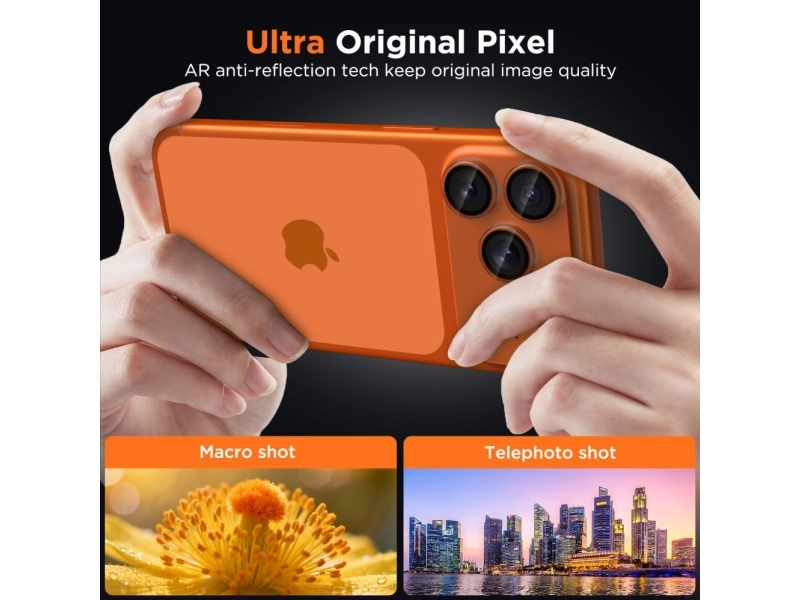 Tech-Protect kamerabeskyttelse TECH-PROTECT CAMFULL FIT+ til iPhone 17 Pro Max mat klar