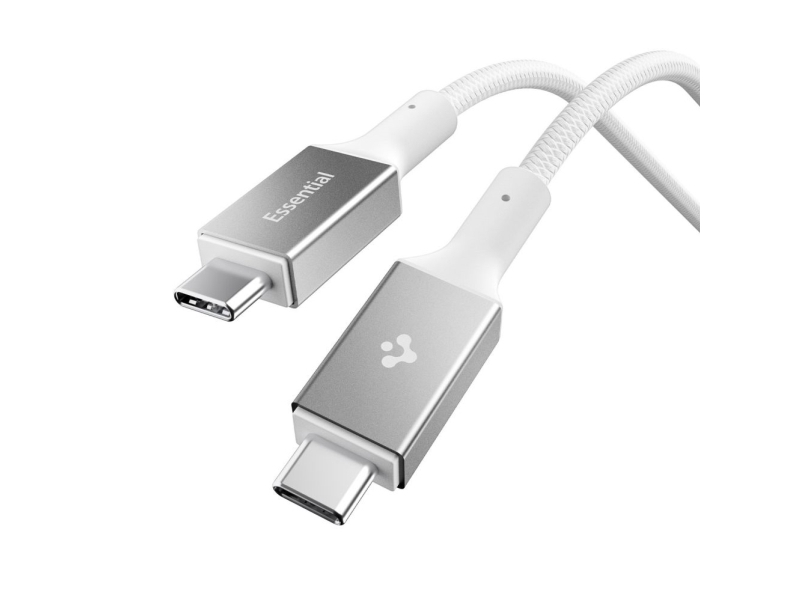 Spigen Essential Eb10015cc Usb-C Zu Usb-C Kabel 100W 150Cm - Weiß
