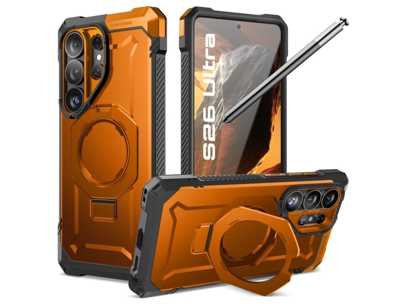 Supcase UB Grip Mag MagSafe-cover til Samsung Galaxy S26 Ultra - orange/sort