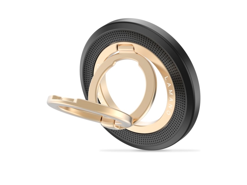 4Kom.Pl Tech-Protect Mmr700 Lamano Magnetisk Magsafe Finger Ring Til Mobil Sort/Guld
