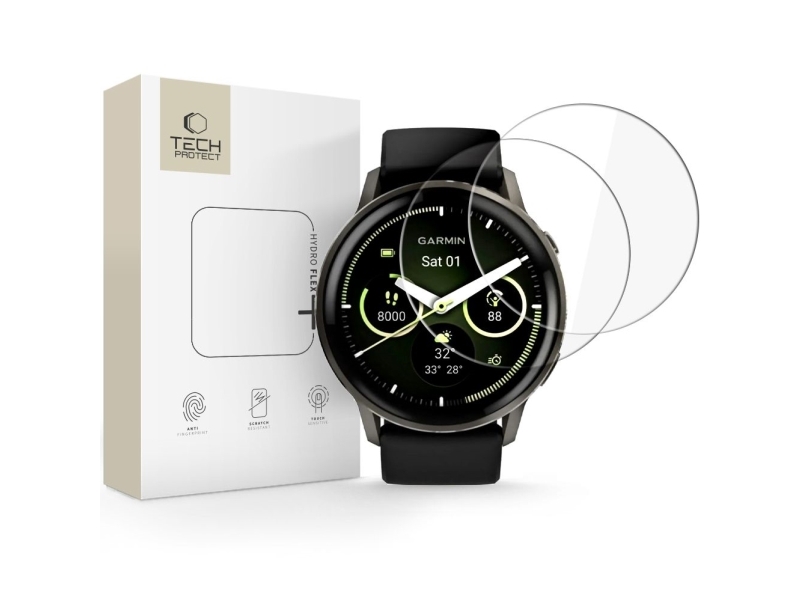Tech-Protect Hydro Flex+ 2Er-Pack Hydrogel-Folie Für Garmin Venu 45Mm