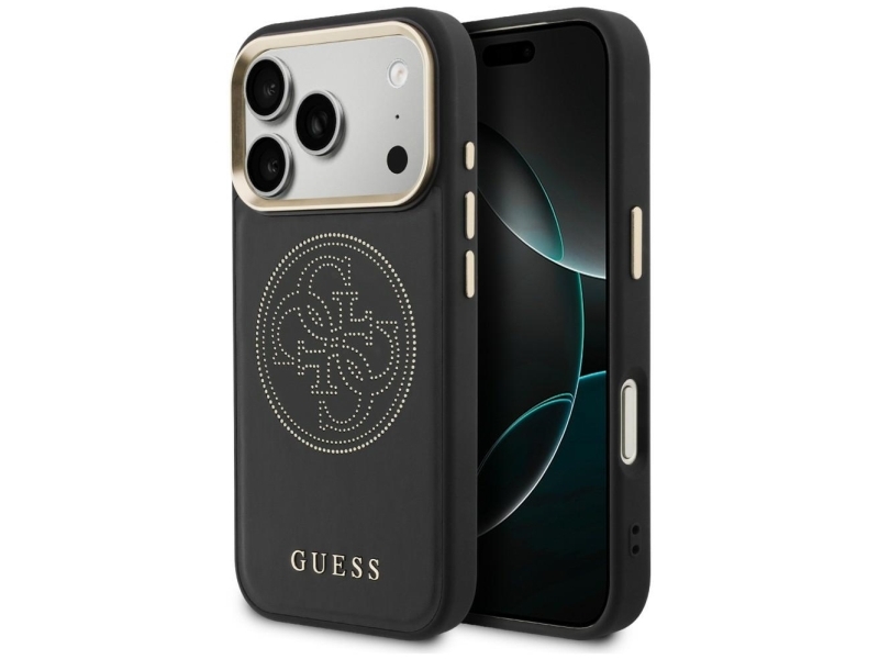 Guess Perforeret Magsafe-Cover Til Iphone 17 Pro Max - Sort