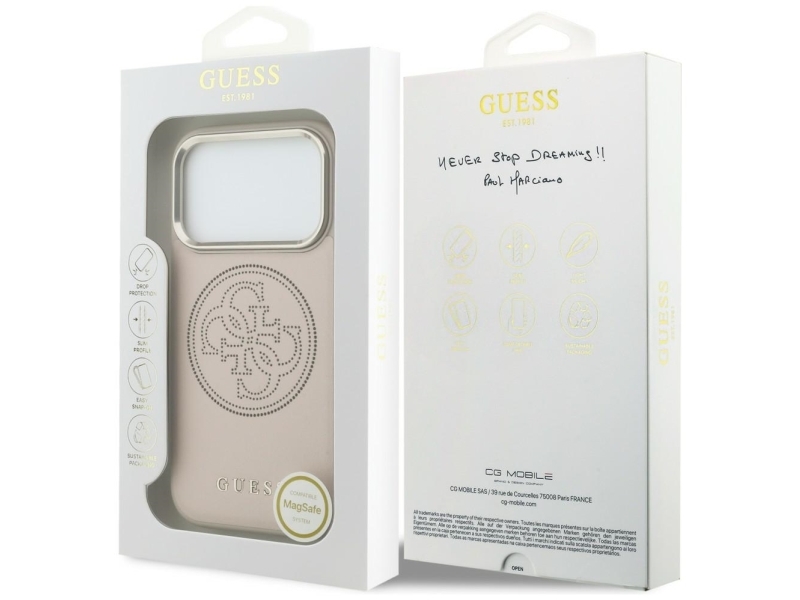 Guess Perforated 4G Magsafe Case Für Iphone 17 Pro Max - Pink