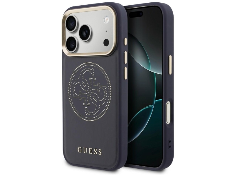 Guess Perforeret 4G Magsafe Cover Til Iphone 17 Pro - Blå