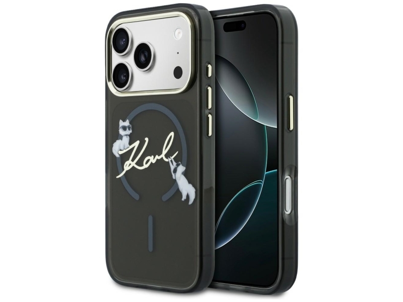 Karl Lagerfeld Iml Choupettes Karl Script Magsafe-Cover Til Iphone 17 Pro Max - Sort