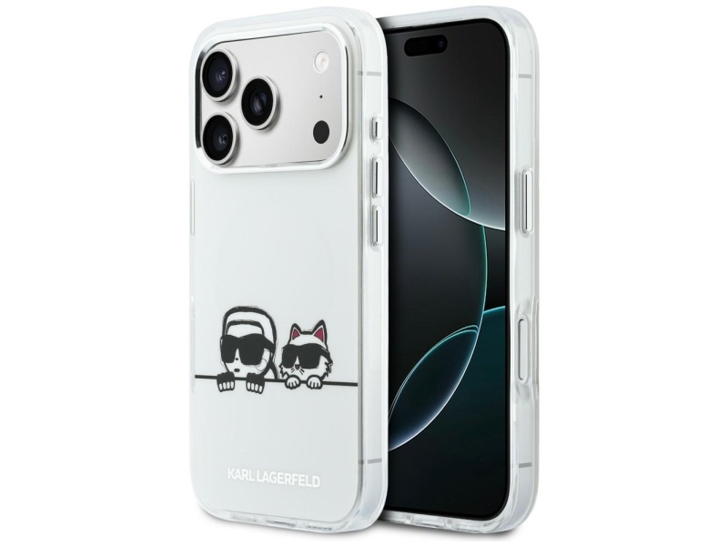 Karl Lagerfeld Iml Karl &Amp Choupette Peekaboo Magsafe-Hülle Til Iphone 17 Pro - Hvid