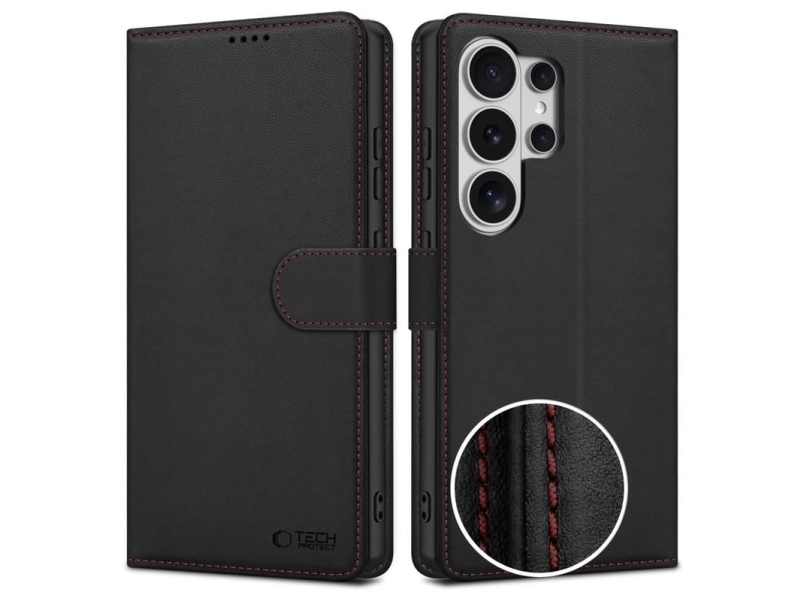 Tech-Protect wallet cover til Samsung Galaxy S26 Ultra - Sort/Rød