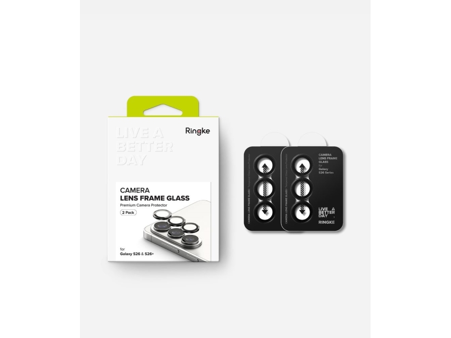 Ringke Kamerarammebeskytter Ringke Camera Frame Protector 2-Pak Galaxy S26/S26+ Plus Sort