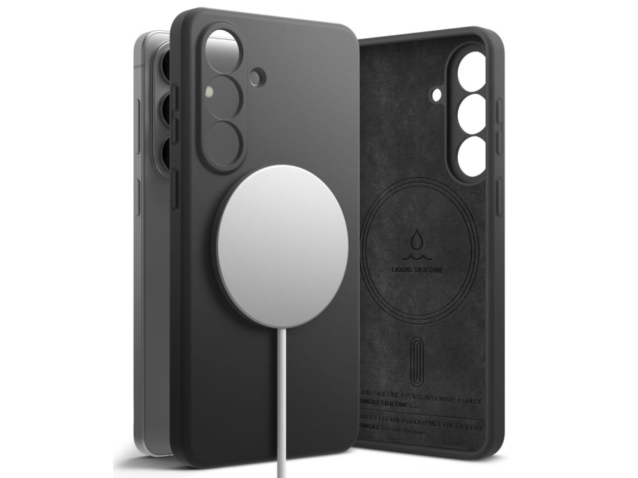 Ringke Silicone Magnetic Magsafe Case Für Galaxy S26 Schwarz