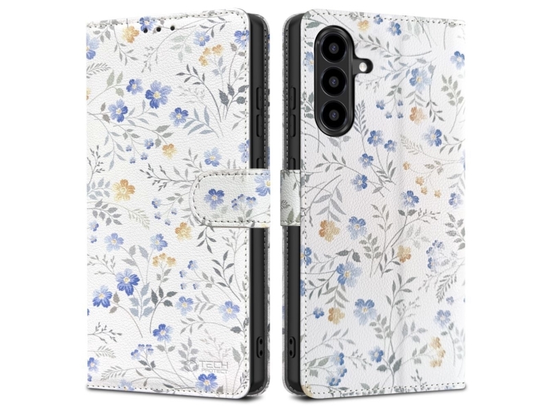 Tech-Protect Wallet Case Für Samsung Galaxy A57 5G - Bunte Blumen