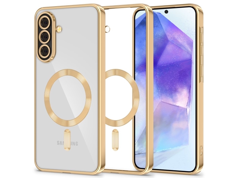 Tech-Protect Magflex Magsafe Case Für Samsung Galaxy A57 5G - Transparent Gold