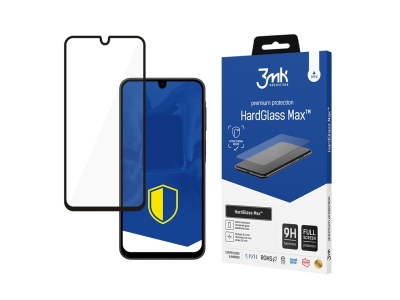 Verstärktes Full-Cover Tempered Glass 3Mk Hardglass Max Schwarz Für Samsung Galaxy A17 5G/4G