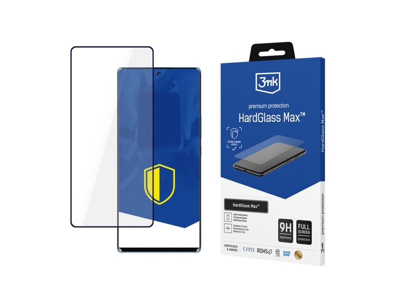 Verstärktes Full-Screen Gehärtetes Glas 3Mk Hardglass Max Black Für Honor 70
