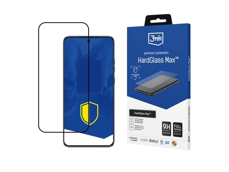 Verstärktes Full-Screen Panzerglas 3Mk Hardglass Max Schwarz Für Motorola Edge 50 Neo