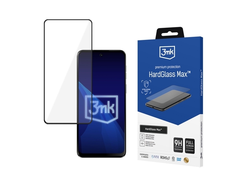 Forstærket Full Cover Hærdet Glas 3Mk Hardglass Max Sort Til Motorola Moto G55 5G