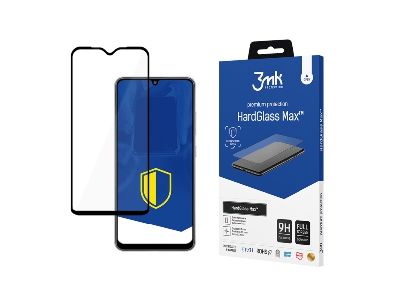 Verstärktes Full-Cover Panzerglas 3Mk Hardglass Max Schwarz Für Samsung Galaxy A32 4G