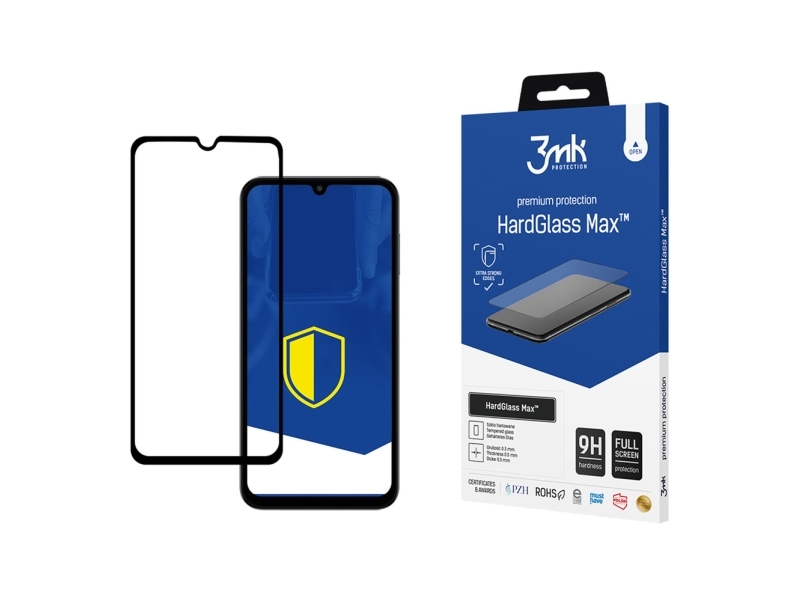Forstærket Fulddækkende Hærdet Glas 3Mk Hardglass Max Sort Til Samsung Galaxy M15 5G