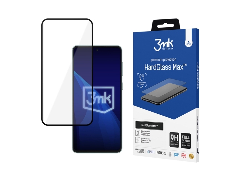 Forstærket Fuldskærms Hærdet Glas 3Mk Hardglass Max Sort Til Samsung Galaxy M55