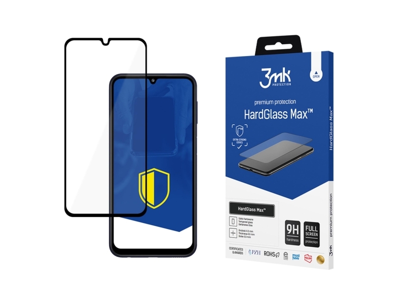 Hurtel 3Mk Hardglass Max Sort Hærdet Glas Med Fuld Dækning