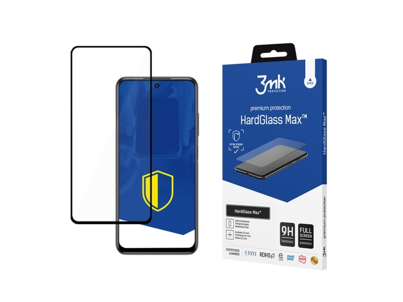 Verstärktes Full-Screen Hartglas 3Mk Hardglass Max Schwarz Für Xiaomi Redmi Note 10/10S 4G