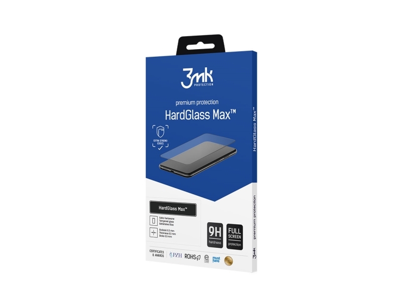 Forstærket Fuldskærms Hærdet Glas 3Mk Hardglass Max Black Til Xiaomi Redmi 12