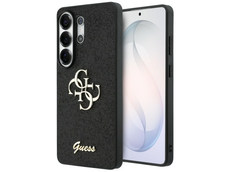 Hurtel: Guess Fixed Glitter Big 4G Metal Logo Case Für Samsung Galaxy S26 Ultra - Schwarz