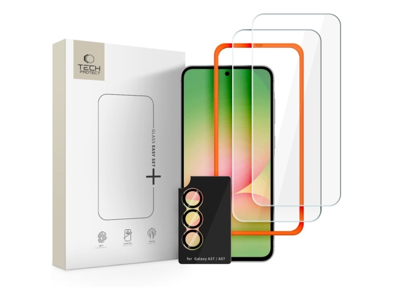 Tech-Protect Easy Set+ 3Er-Pack Panzerglas Für Samsung Galaxy A37 5G