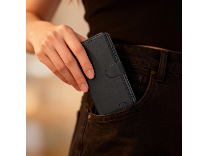 Tech-Protect Wallet Case Für Samsung Galaxy A36 / A56 / A37 5G - Schwarz