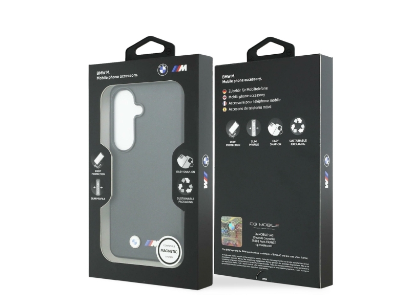 Bmw M Metal Logo Magsafe Etui Til Samsung Galaxy S26+ - Sort