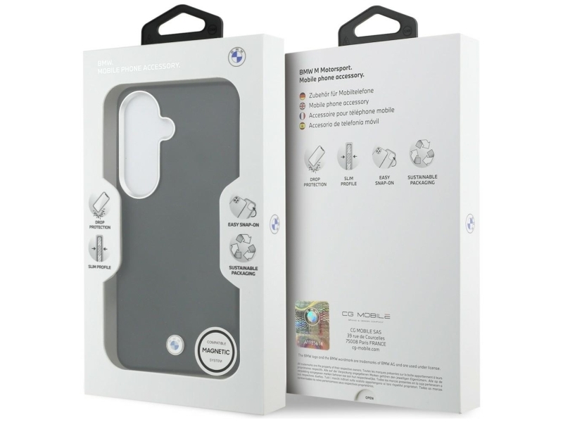 Bmw Sign Metal Logo Magsafe Cover Til Samsung Galaxy S26+ - Sort