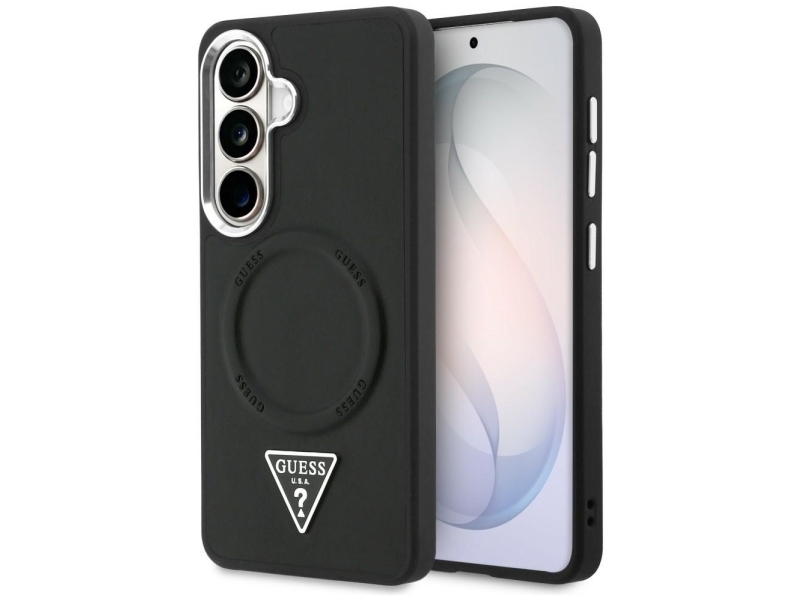 Guess Geprägtes Ring-Dreieckslogo Magsafe Case Für Samsung Galaxy S26 - Schwarz