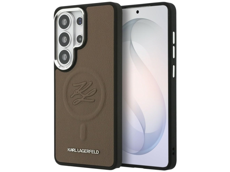 Karl Lagerfeld Prægget Ring Initialer Magsafe-Cover Til Samsung Galaxy S26 Ultra - Brun