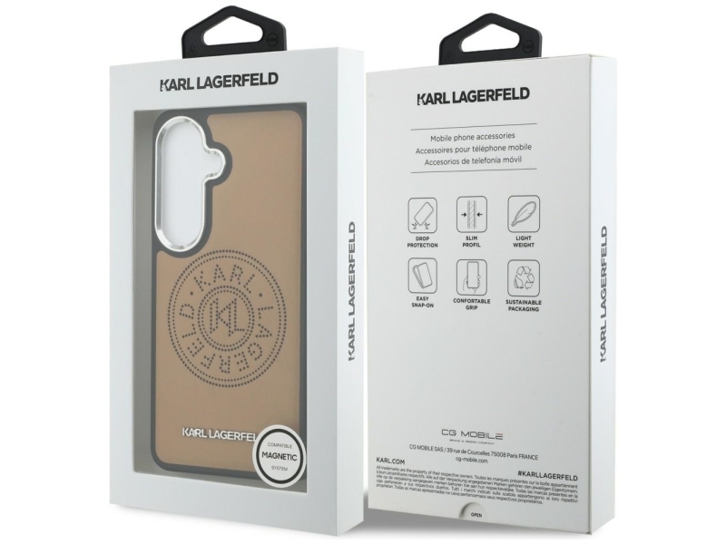 Karl Lagerfeld Perforeret Kl Magsafe-Cover Til Samsung Galaxy S26 - Brun